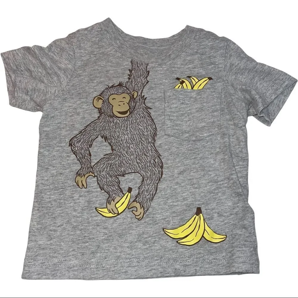 4/$25‎ - Carters Monkey with Bananas Graphic T-shirt